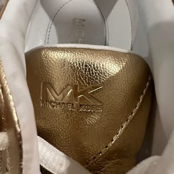 Michael Kors Gold and White Sneakers - Picture 3 of 7